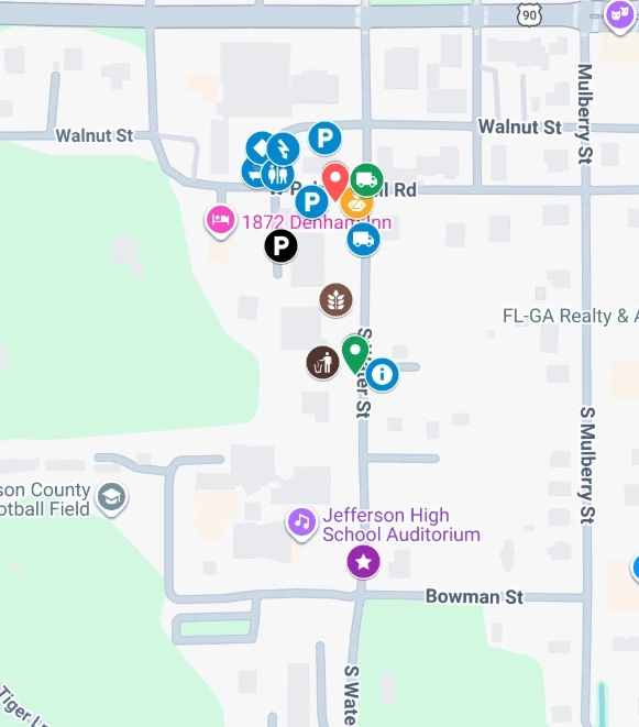 A custom GIS map of a point of distribution