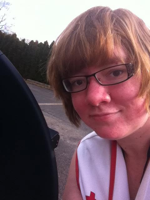 Natalie as a young volunteer working on a satellite